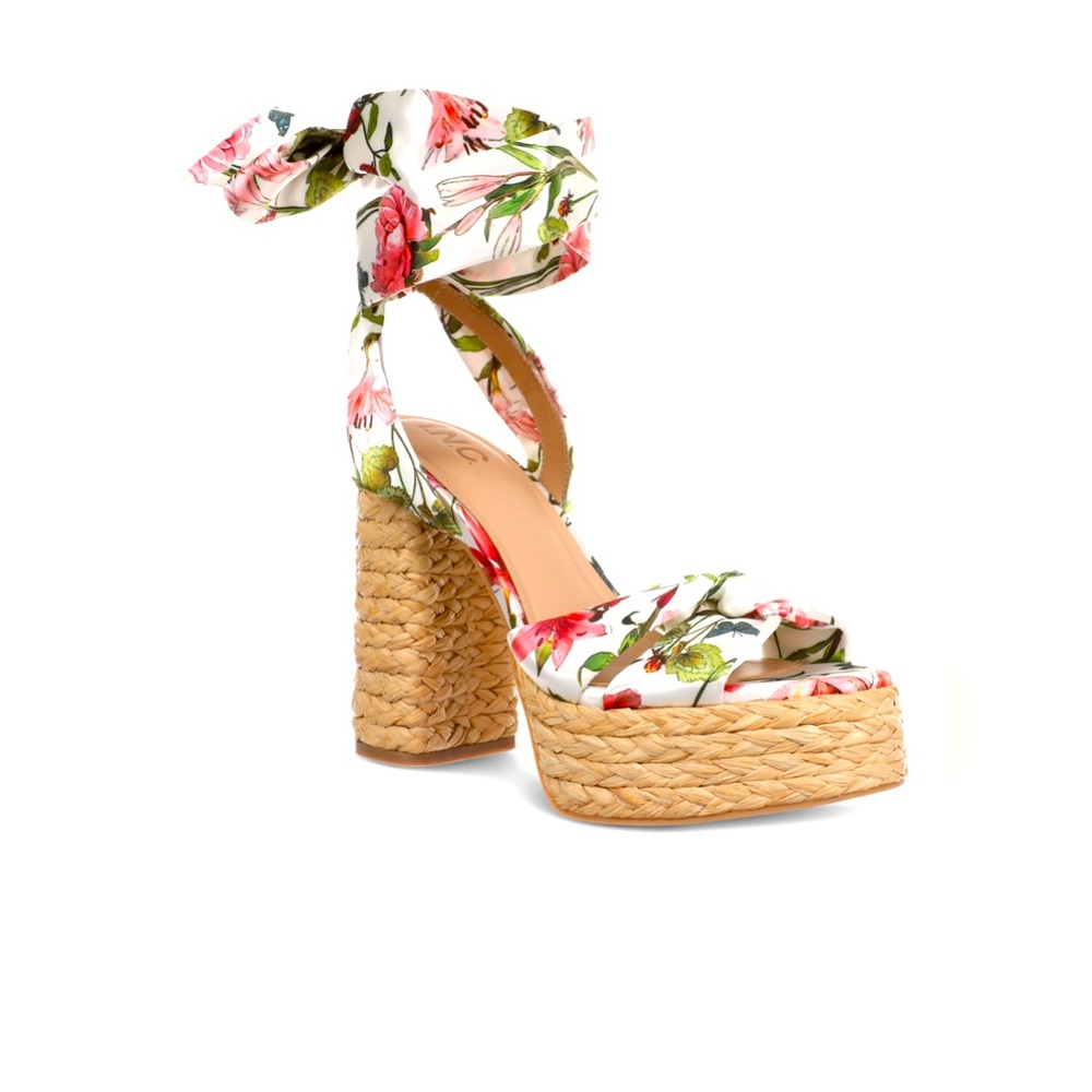 Floral Platform Sandals brand new